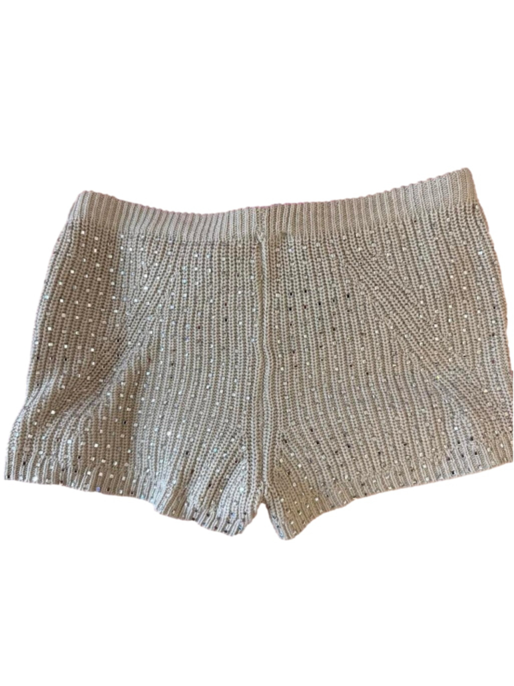 Edikted Mackenzie Rhinestone Knit Shorts - Picture 4 of 4